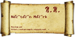 Nátán Márk névjegykártya