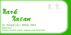mark natan business card
