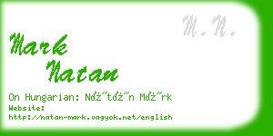 mark natan business card